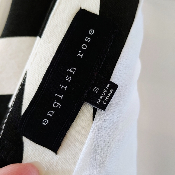 Reposh - English Rose Striped Jeweled Neck Dress sz S - Picture 2 of 11